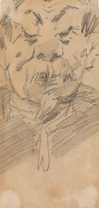 FRANK DUVENECK (Covington 1848-1919 Cincinnati) Three pencil portrait drawings.